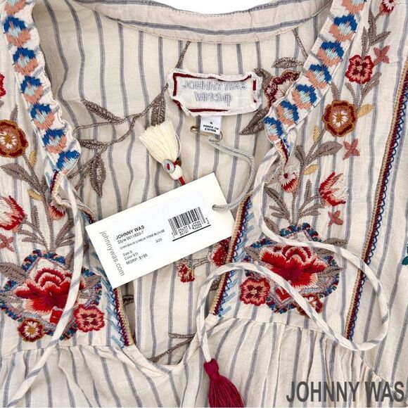 JOHNNY WAS **NWT** Chrysalis V-Neck Yoke Blouse - Picture 6 of 7